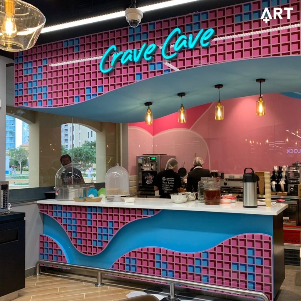 Glass print at Crave cave